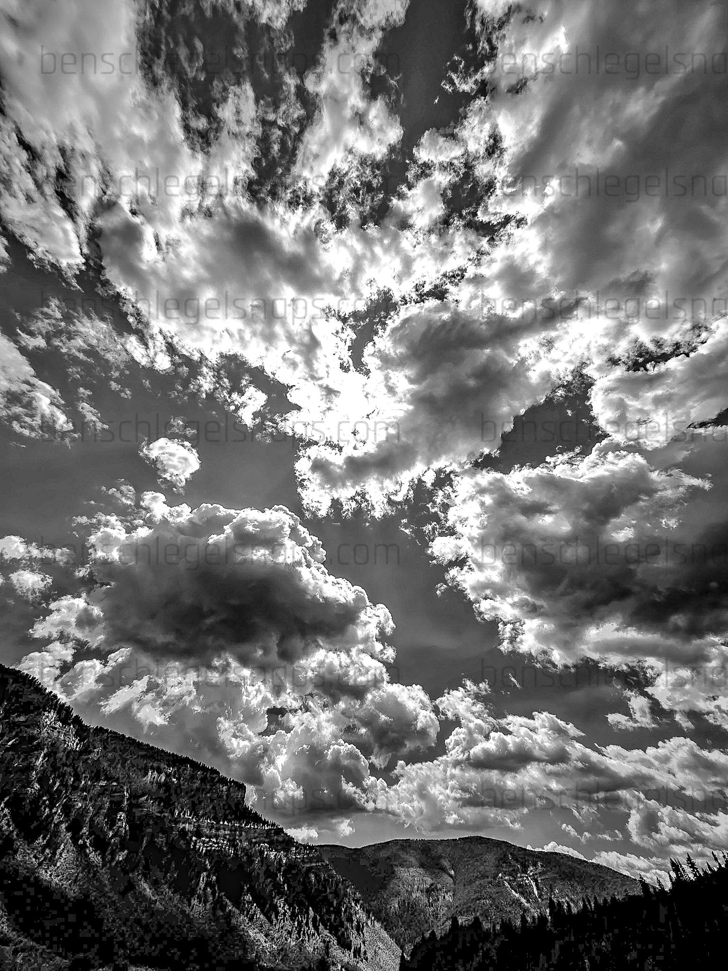 Black & White Fluff Sky