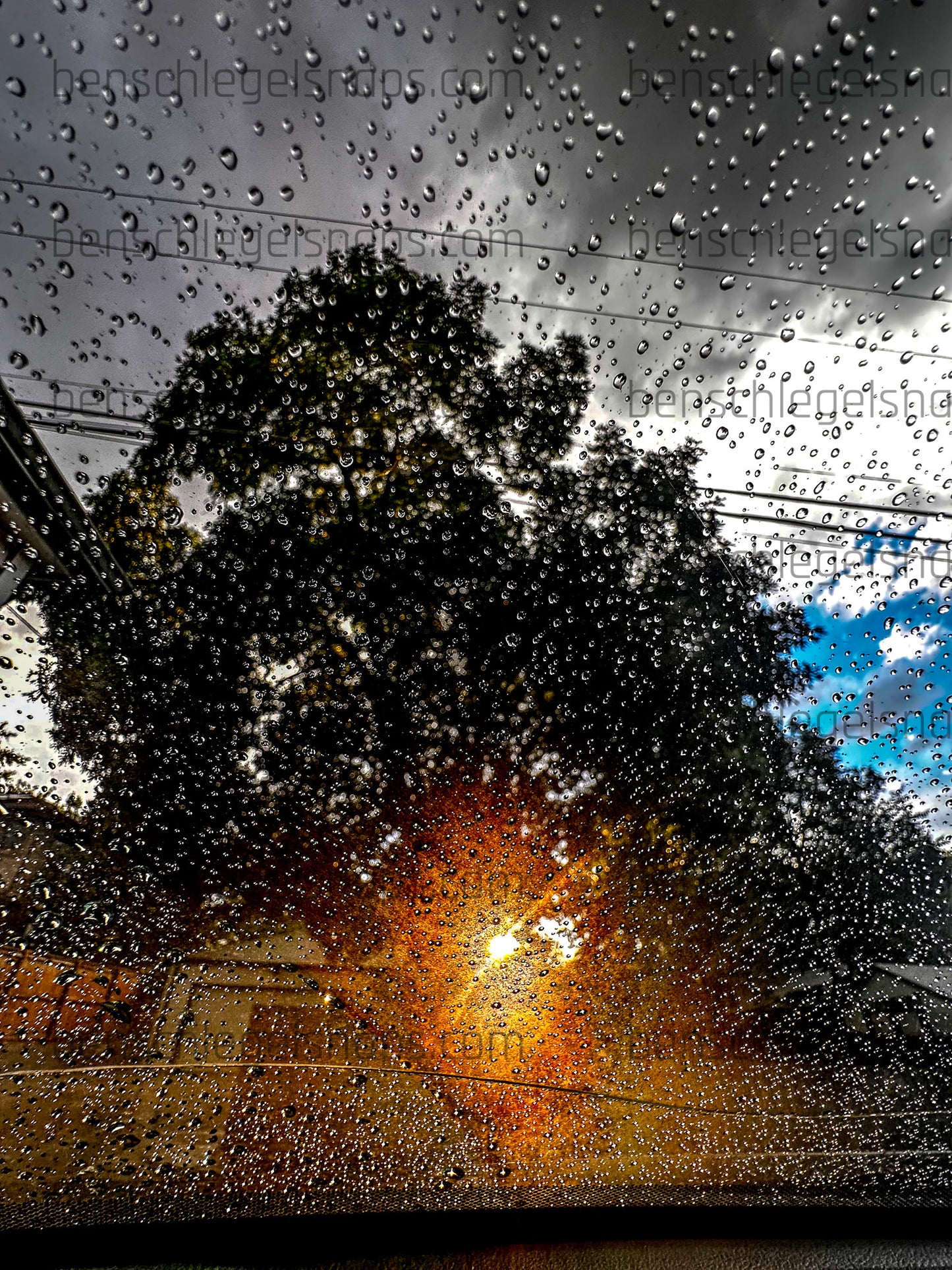 Color Sun Setting Rain
