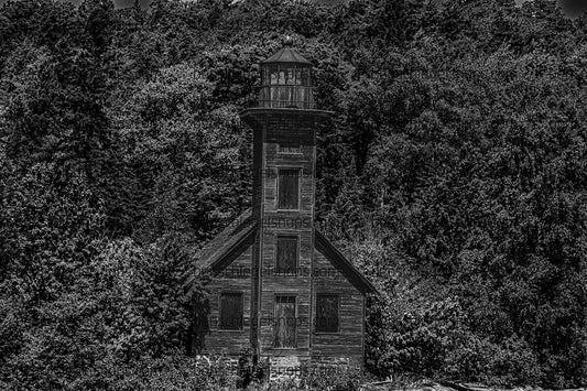 Black & White Beat Down Lighthouse